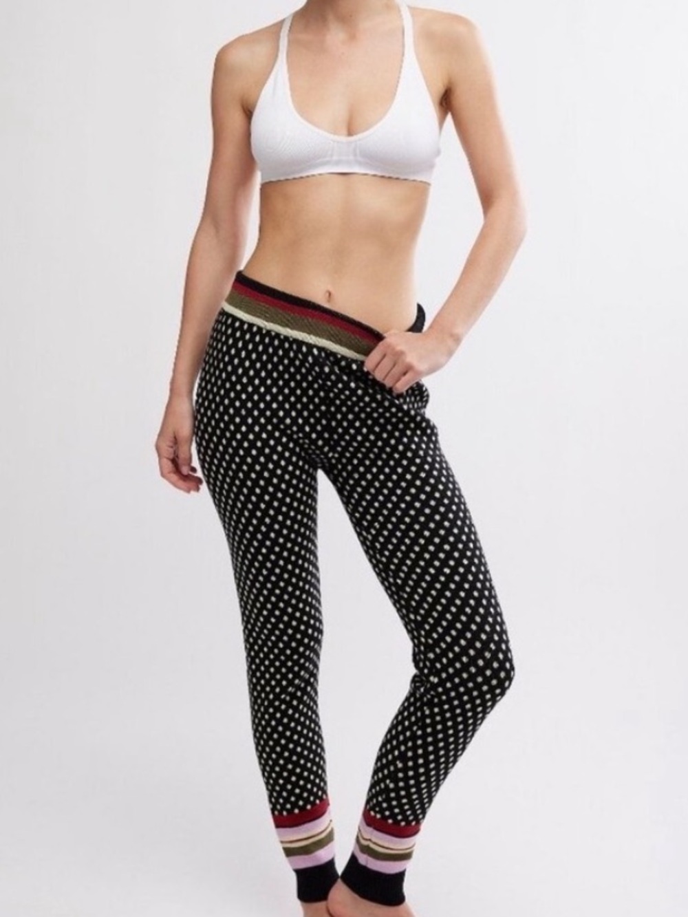 NEW FREE PEOPLE | FP Falala Leggings‎ Peppermint Dots M